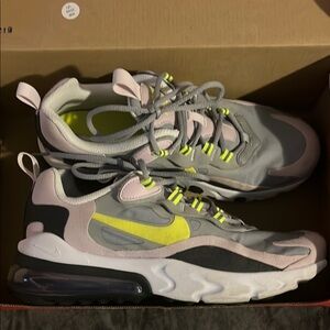 Nike Air Max 270 React - Gray and Neon Yellow